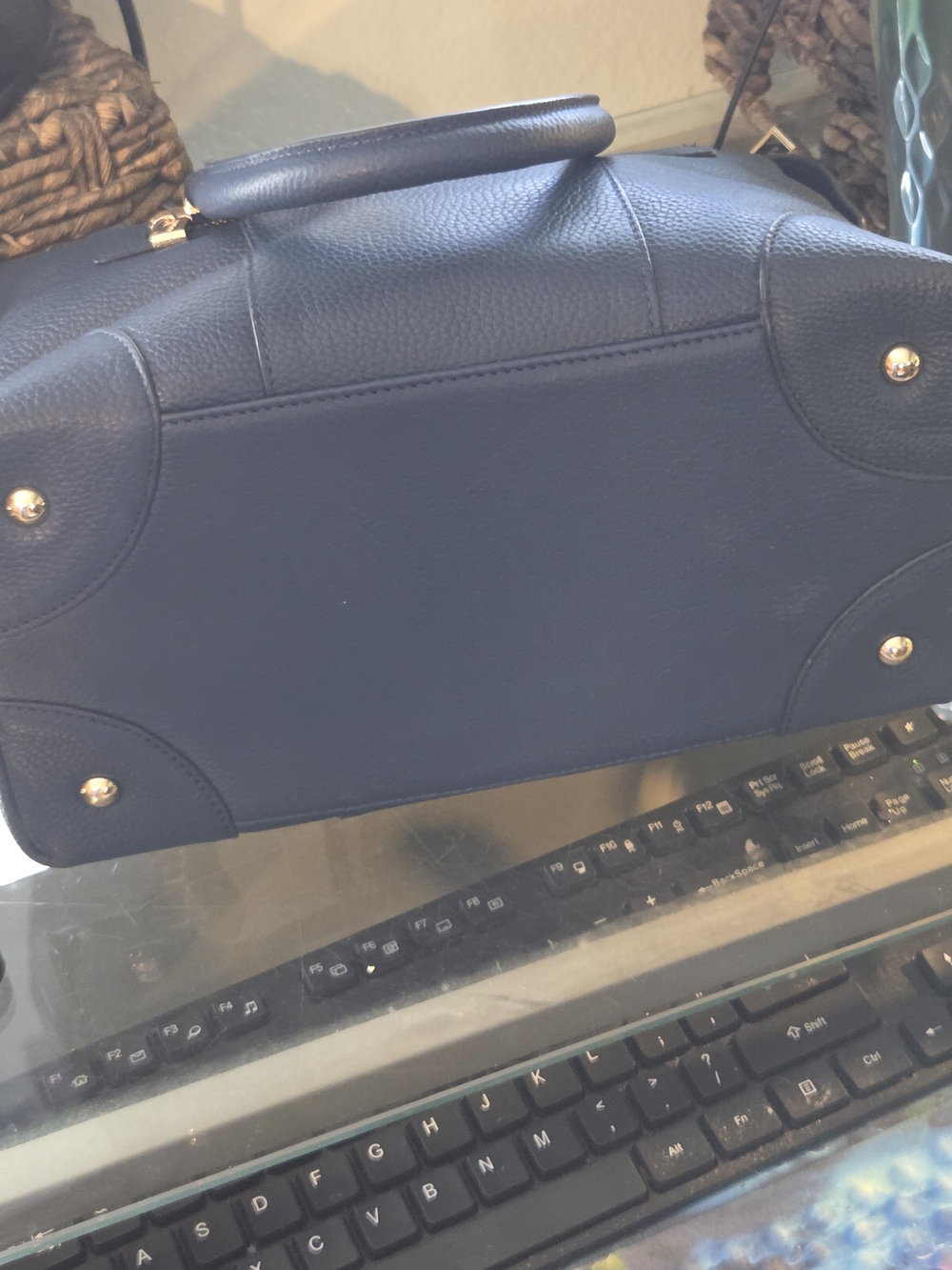 EUC Pom Pom London Greenwich Tote In Moonlight Blue - Picture 4 of 11